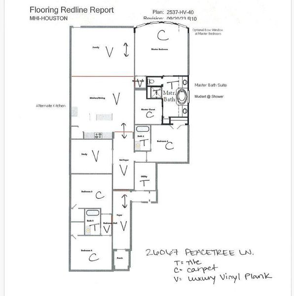 2D floor plan layout of this home in Wildtree, Magnolia, TX (Image 2).