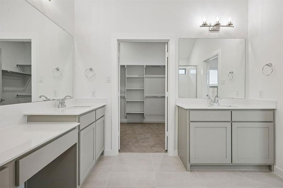 Primary Bathroom in the Gilmour II home plan by Trophy Signature Homes – REPRESENTATIVE PHOTO