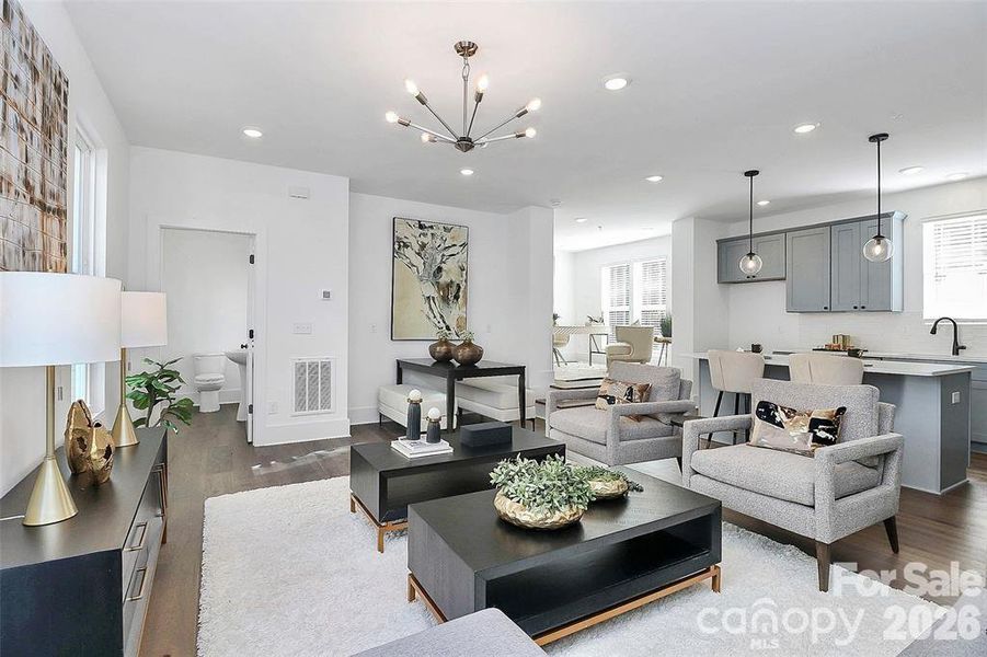 Furnished interior view inside a new home in , Charlotte (Image 5).