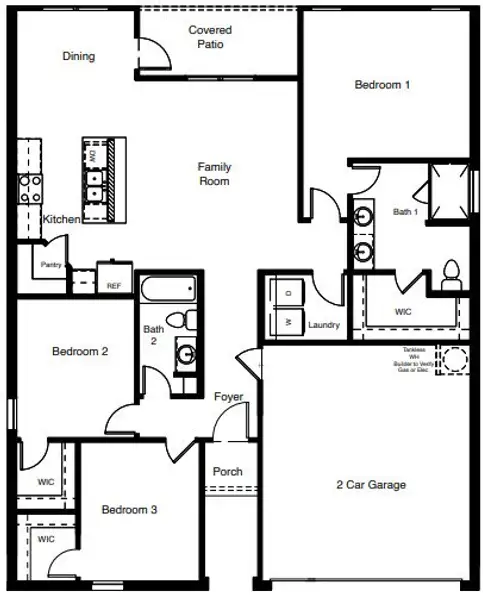 2D floor plan layout of this home in Lankford Farms, Cleburne, TX (Image 2).