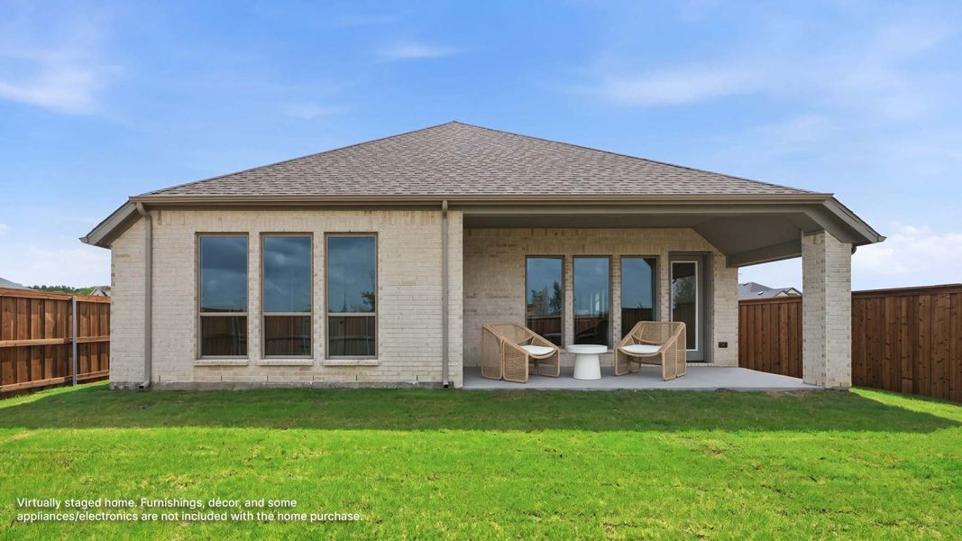 Exterior details and patio area of a home in Lakewood Village, Lakewood Village (Image 3).