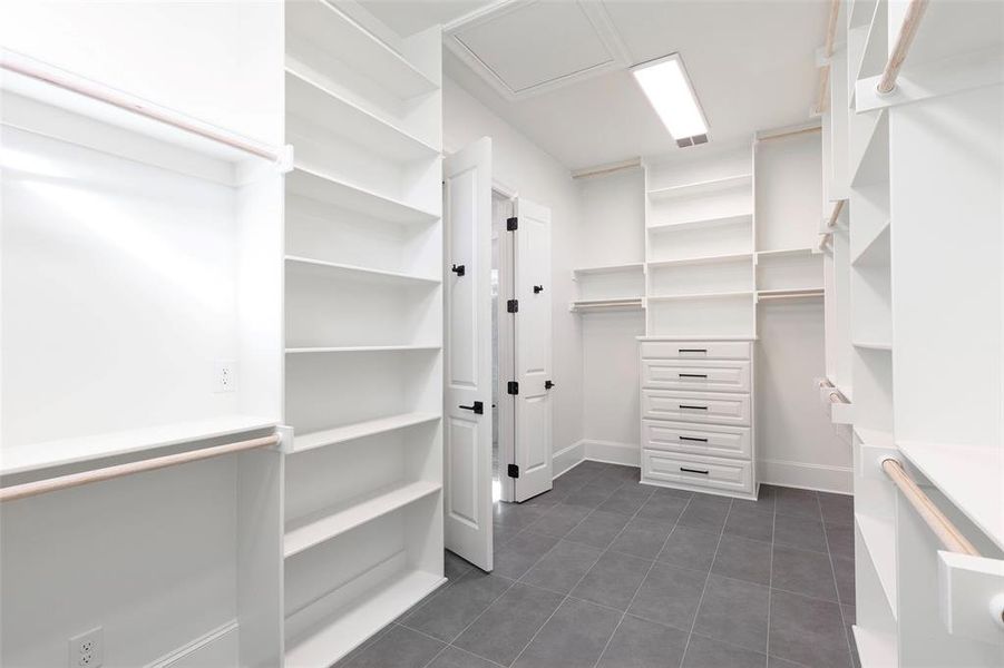 double chest of drawers in master closet