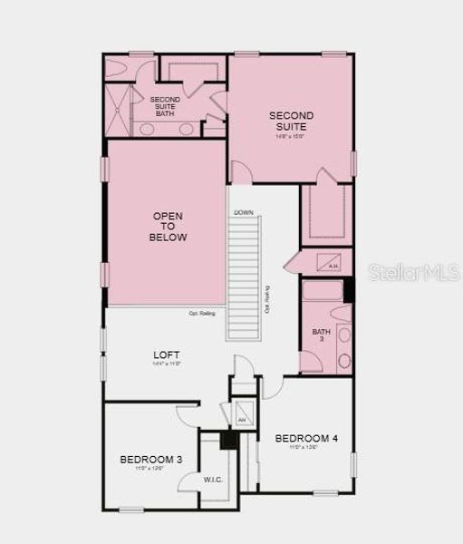 2D floor plan layout of this home in Lochside, Mount Dora, FL (Image 2). 2D floor plan layout of this home in Lochside, Mount Dora, FL (Image 2).