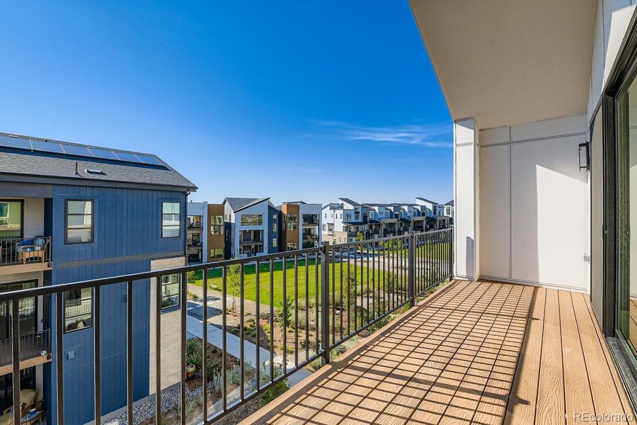 Exterior details and patio area of a home in Baseline, Broomfield (Image 34).