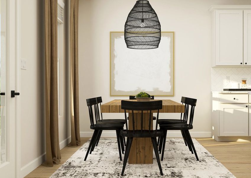 Enjoy family meals in the cozy dinng space Enjoy family meals in the cozy dinng space