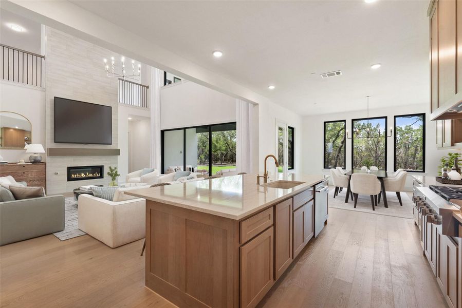 Furnished interior view inside a new home in Sweetwater, Austin (Image 10).