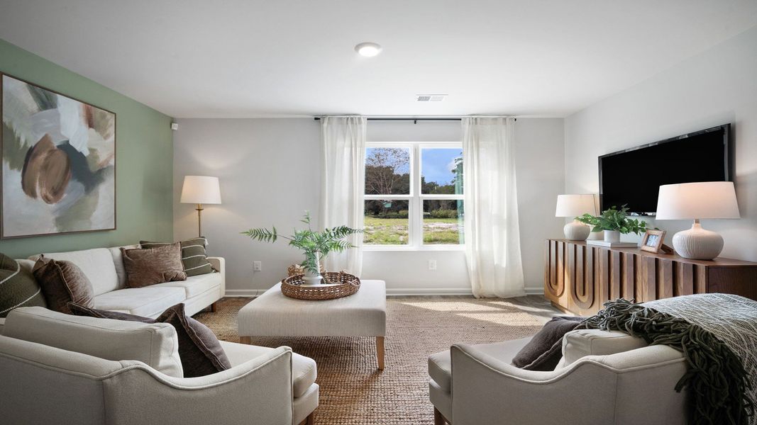 Furnished interior view inside a new home in The Groves at Bees Creek, Ridgeland (Image 16).