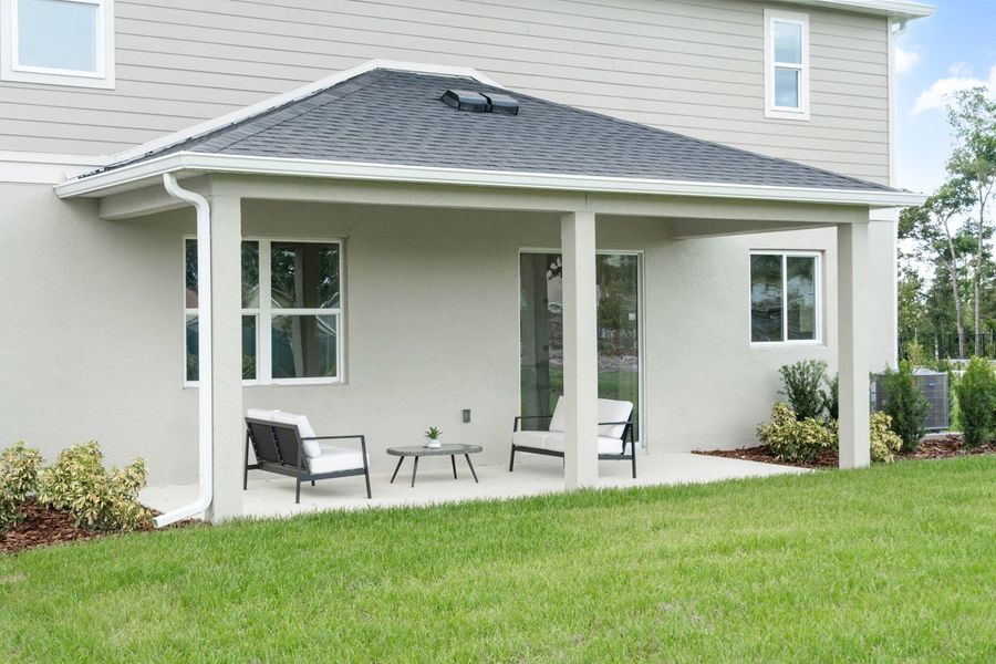 Extended covered back patio