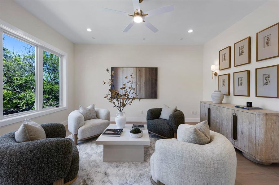 Furnished interior view inside a new home in , Dallas (Image 8).