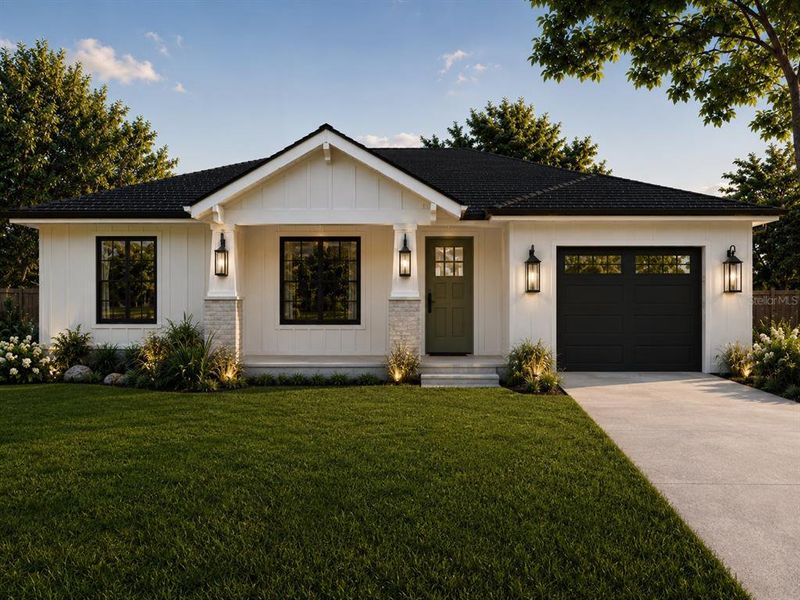 Front exterior of a new home in , Dunnellon, FL, highlighting curb appeal (Image 12).