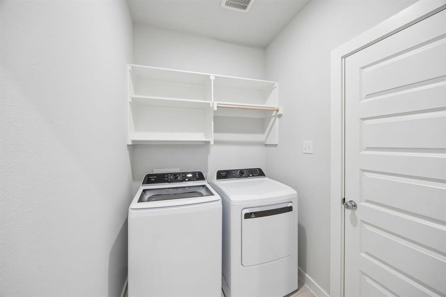 Utility Room in the Mesquite home plan by Trophy Signature Homes – REPRESENTATIVE PHOTO Utility Room in the Mesquite home plan by Trophy Signature Homes – REPRESENTATIVE PHOTO