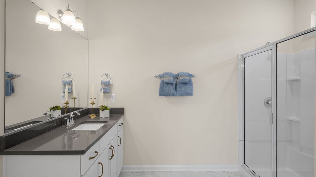 Representative furnished interior of a home built from the DOVER by D.R. Horton in The Villas at Galvins Ridge, Sanford (Image 25). Representative furnished interior of a home built from the DOVER by D.R. Horton in The Villas at Galvins Ridge, Sanford (Image 25).