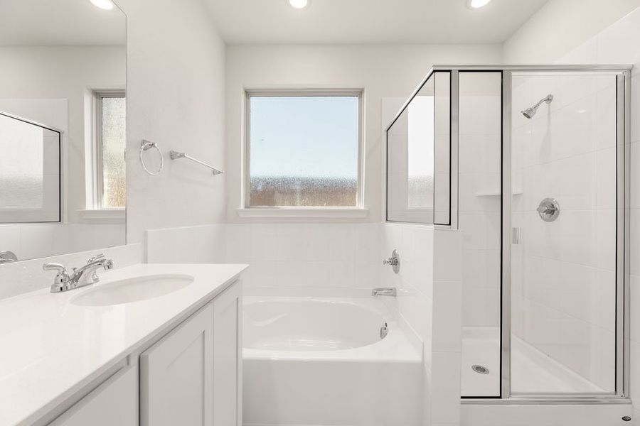 Representative exterior photo of a completed home built from the Cottonwood by Impression Homes in ValleyBrooke, Mesquite, TX (Image 15).