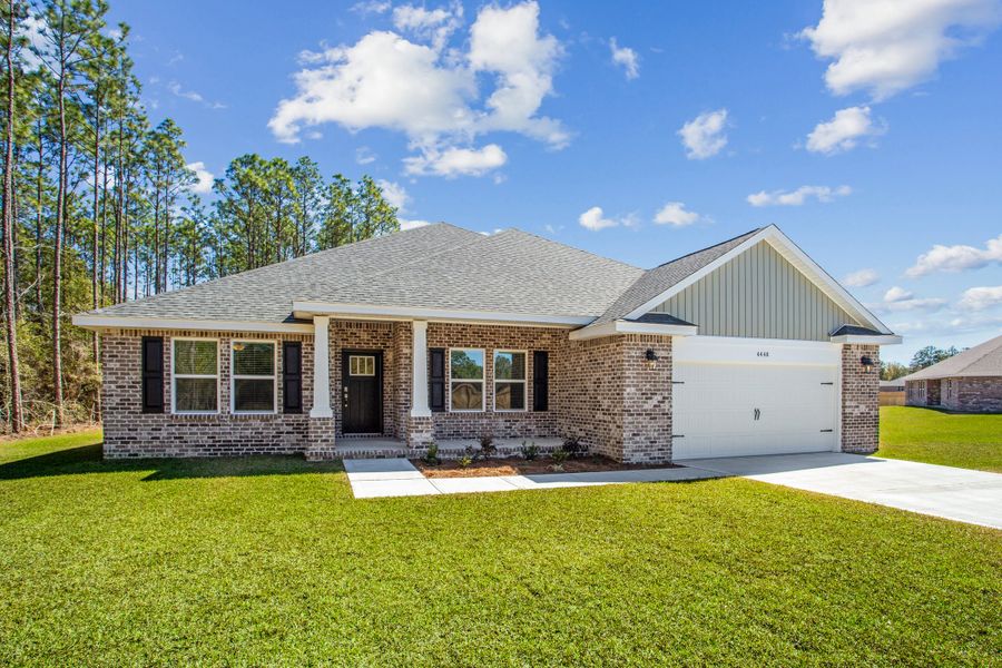 Representative exterior photo of a completed home built from the The Turquoise by Herbst Homes in Clear Water Landing, Milton, FL (Image 59).