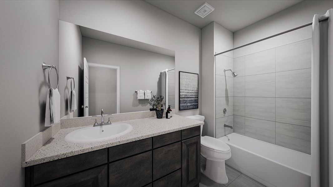 Furnished interior view inside a new home in Mason Woods, Cypress (Image 16).