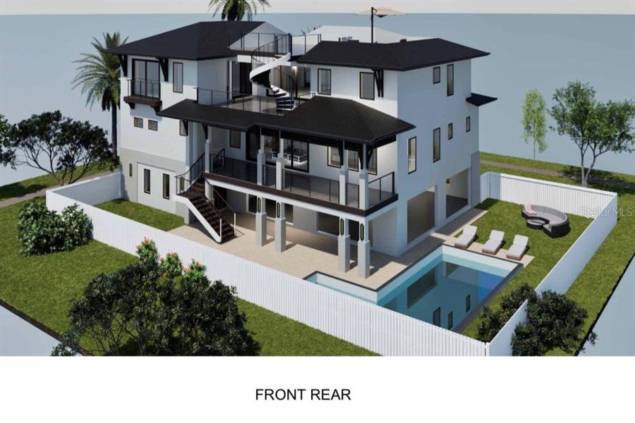 Exterior rendering of this home design in , St. Petersburg, FL (Image 4). Exterior rendering of this home design in , St. Petersburg, FL (Image 4).