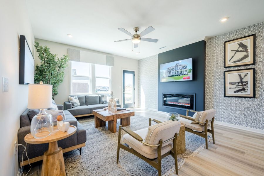 Representative furnished interior of a home built from the Wembley by Fischer Homes in Villas at Gold Creek, Dawsonville (Image 32).