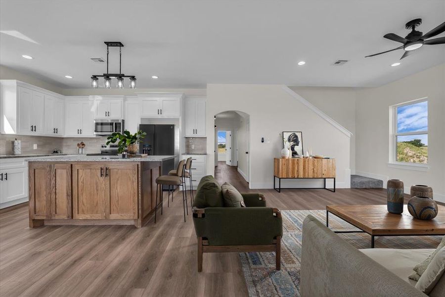 Furnished interior view inside a new home in , Elm Mott (Image 11). Furnished interior view inside a new home in , Elm Mott (Image 11).