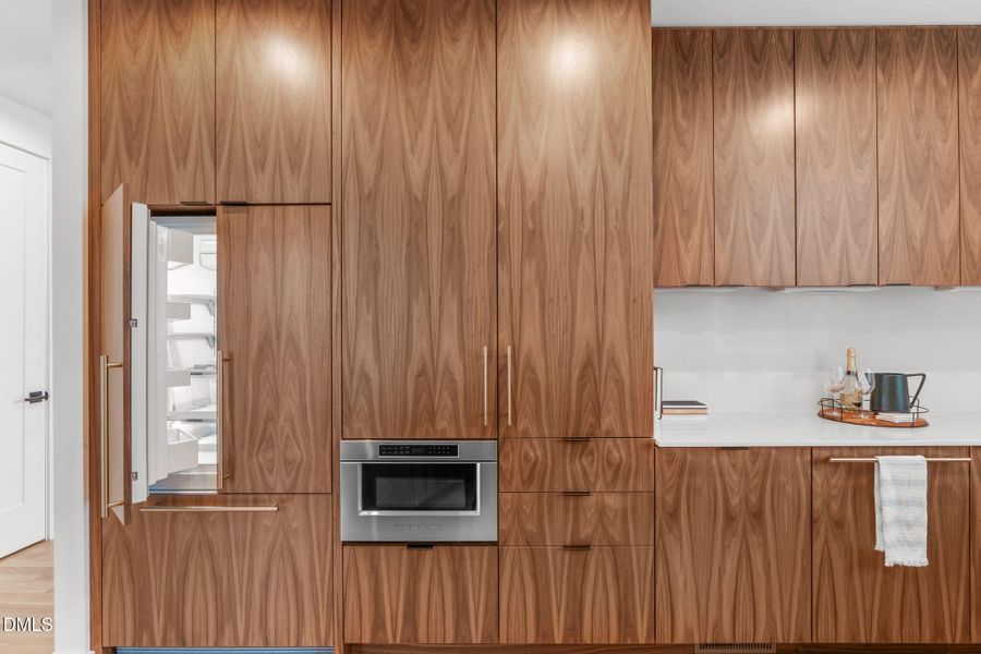 Hidden Fridge & Custom Cabinets