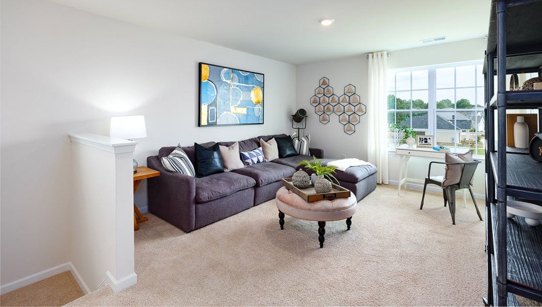 Furnished interior view inside a new home in Tap Root Farms, Fletcher (Image 32).