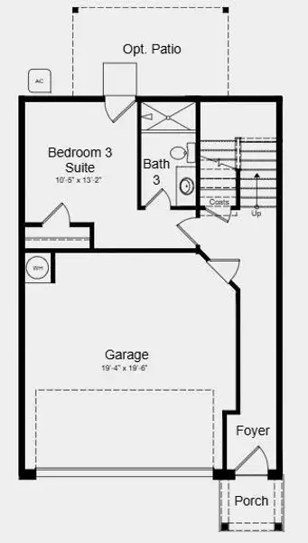 2D floor plan layout of this home in Chandler Run, Tucker, GA (Image 5).