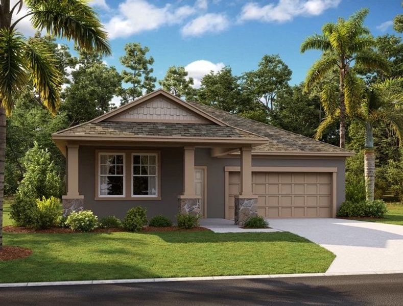 Representative exterior photo of a completed home built from the Douglas by Ashton Woods in Sunbrooke, St. Cloud, FL (Image 3).