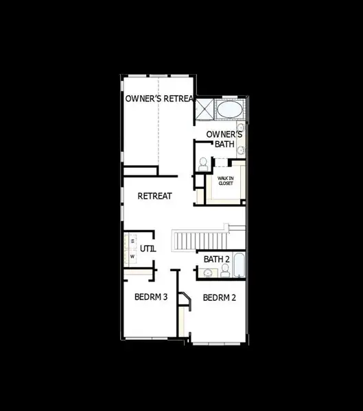 2D floor plan layout of this home in Trails at Waterside - Garden Series, Fort Worth, TX (Image 6). 2D floor plan layout of this home in Trails at Waterside - Garden Series, Fort Worth, TX (Image 6).