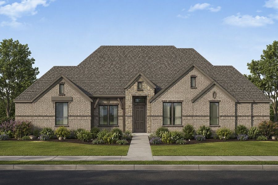 Representative exterior photo of a completed home built from the The Woodhaven by Lillian Custom Homes in Emerson Farms, Rockwall, TX (Image 2). Representative exterior photo of a completed home built from the The Woodhaven by Lillian Custom Homes in Emerson Farms, Rockwall, TX (Image 2).