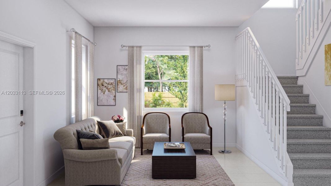 Furnished interior view inside a new home in Acacia Groves, Miami (Image 3).