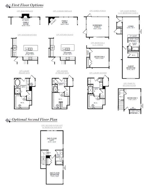 2D floor plan layout for the Edgefield by Eastwood Homes in Grove Park, Clemmons, NC (Image 4).