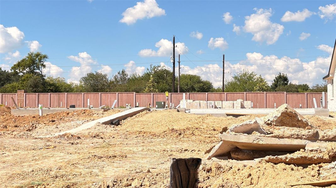 Actual progress of your home.