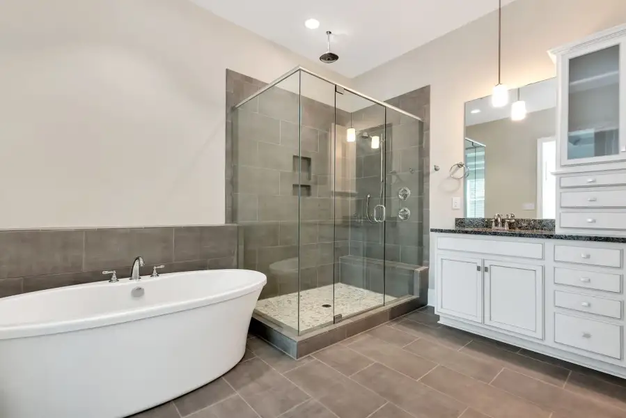 Representative furnished interior of a home built from the Princeton by Greybrook Homes in Deer Brook, Mooresville (Image 46).