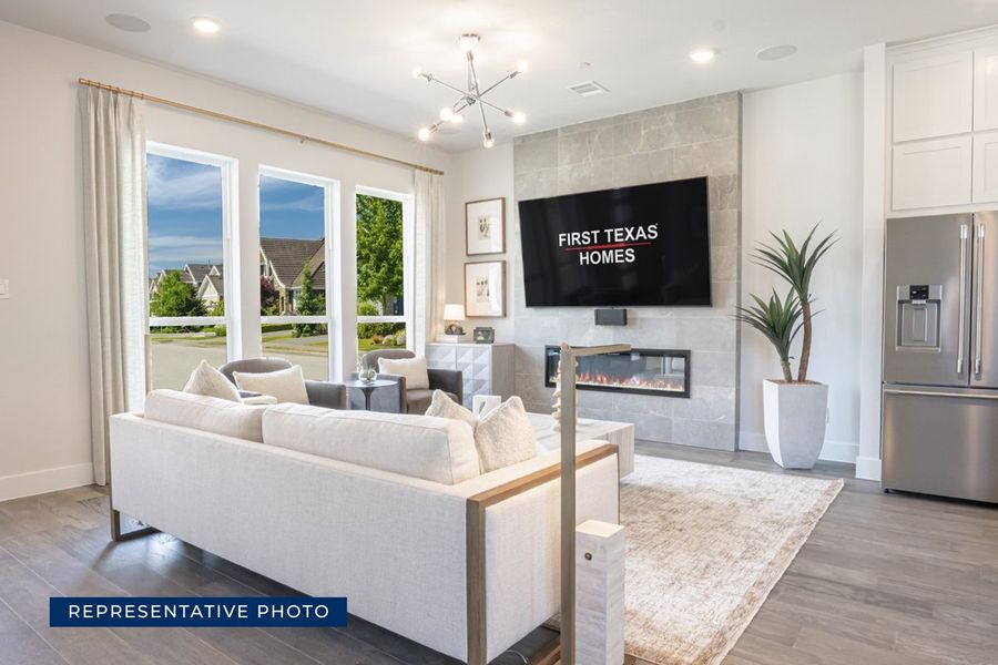 Representative furnished interior of a home built from the Acacia R by First Texas Homes in The Abbey at Mercer Crossing, Farmers Branch (Image 6).