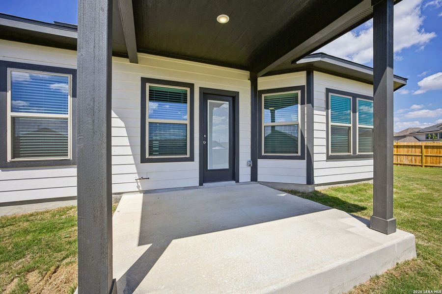 Exterior details and patio area of a home in Kallison Ranch, San Antonio (Image 4).