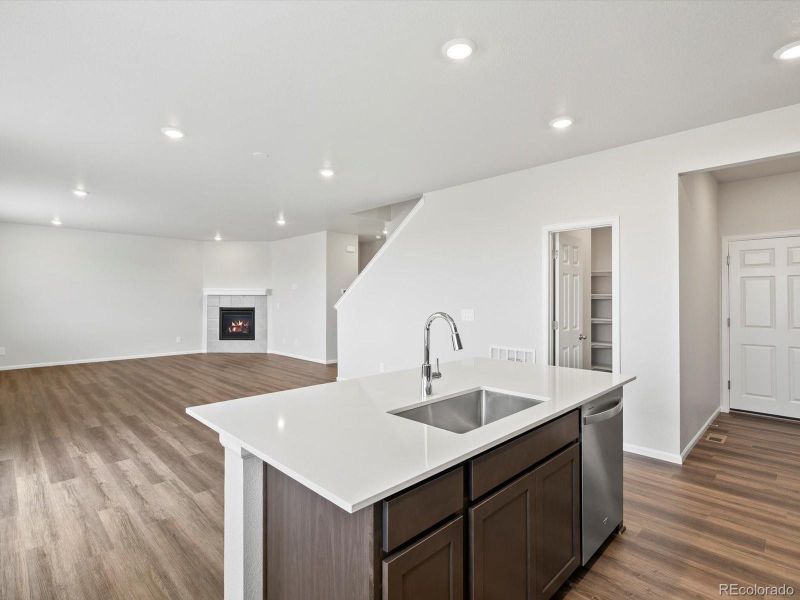 Furnished interior view inside a new home in Buffalo Highlands: The Canyon Collection, Commerce City (Image 11). Furnished interior view inside a new home in Buffalo Highlands: The Canyon Collection, Commerce City (Image 11).