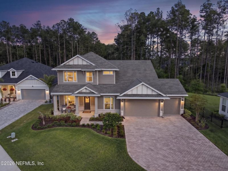 Front exterior of a new home in , St. Johns, FL, highlighting curb appeal (Image 30).