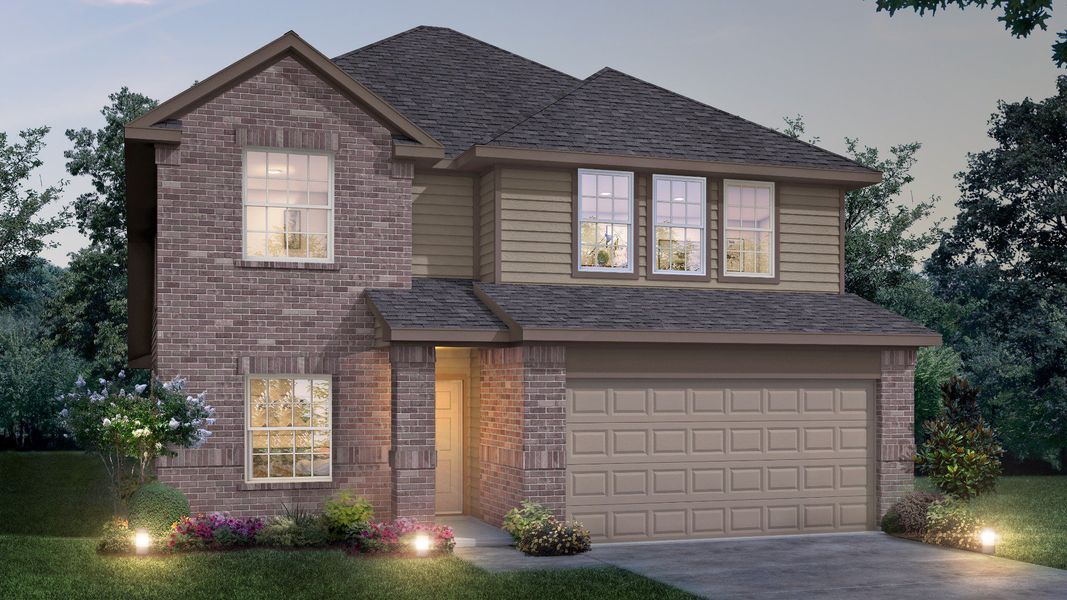 Representative exterior photo of a completed home built from the The Lazio - Buffalo Crossing by Legend Homes in Lake Conroe Area Homes, Montgomery, TX (Image 1).
