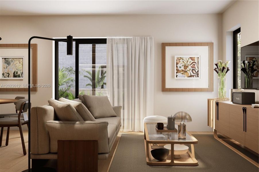 Furnished interior view inside a new home in , Miami (Image 5).