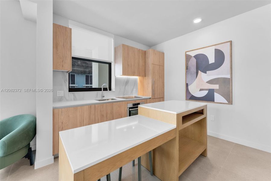 Furnished interior view inside a new home in , Miami (Image 16).