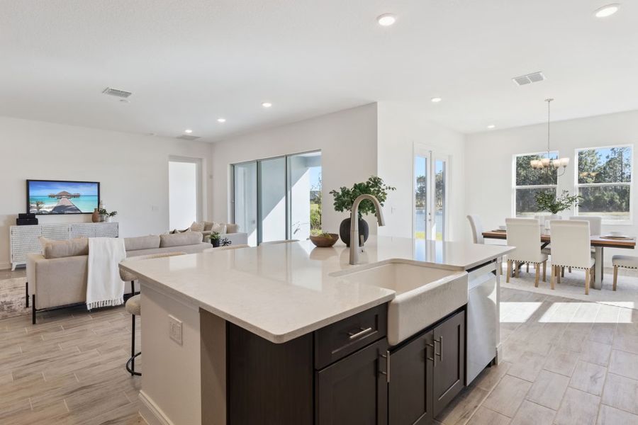 Representative furnished interior of a home built from the Yosemite II by Park Square Residential in The Sanctuary at Seaire, Parrish (Image 7).