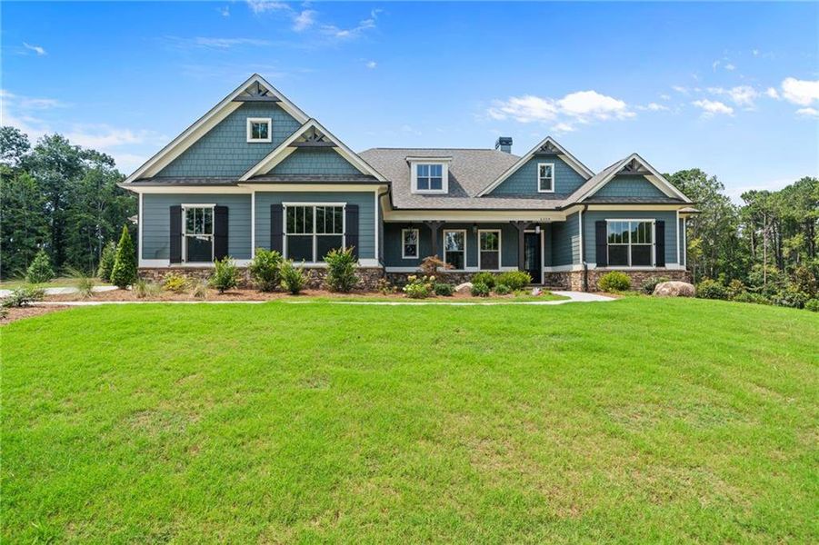 Front exterior of a new home in , Gainesville, GA, highlighting curb appeal (Image 2). Front exterior of a new home in , Gainesville, GA, highlighting curb appeal (Image 2).