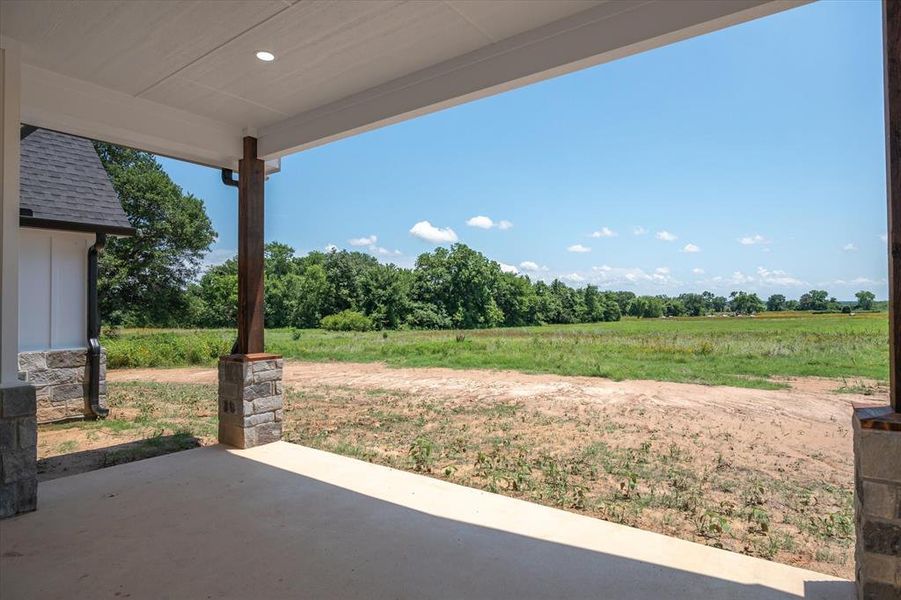 View of patio / terrace featuring a rural view