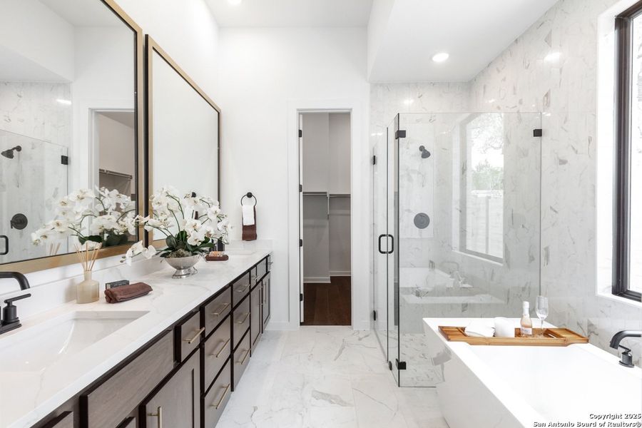 Furnished interior view inside a new home in Davis Ranch: 50ft. lots, San Antonio (Image 12).