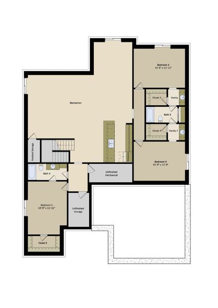 2D floor plan layout of this home in Jackson Creek North, Monument, CO (Image 4).