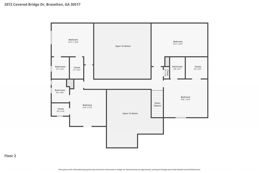 2D floor plan layout of this home in , Braselton, GA (Image 6).