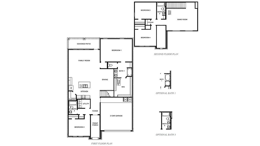 2D floor plan layout for the Ozark - X40O by D.R. Horton in Holly Ridge, Rosenberg, TX (Image 3). 2D floor plan layout for the Ozark - X40O by D.R. Horton in Holly Ridge, Rosenberg, TX (Image 3).