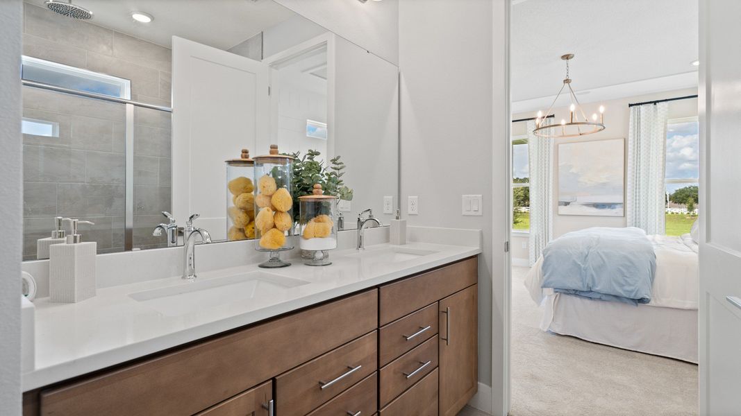 Representative furnished interior of a home built from the Sweetgum by DRB Homes in Trailside, Mount Dora (Image 47).