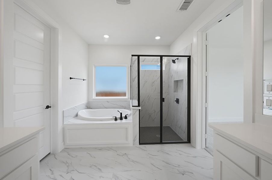 Furnished interior view inside a new home in Estates at Rockhill, Frisco (Image 12).