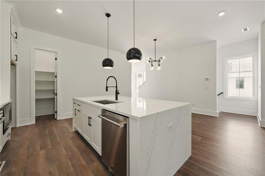 Furnished interior view inside a new home in , Atlanta (Image 9).