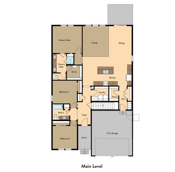 2D floor plan layout of this home in The Glen-12, Colorado Springs, CO (Image 5).